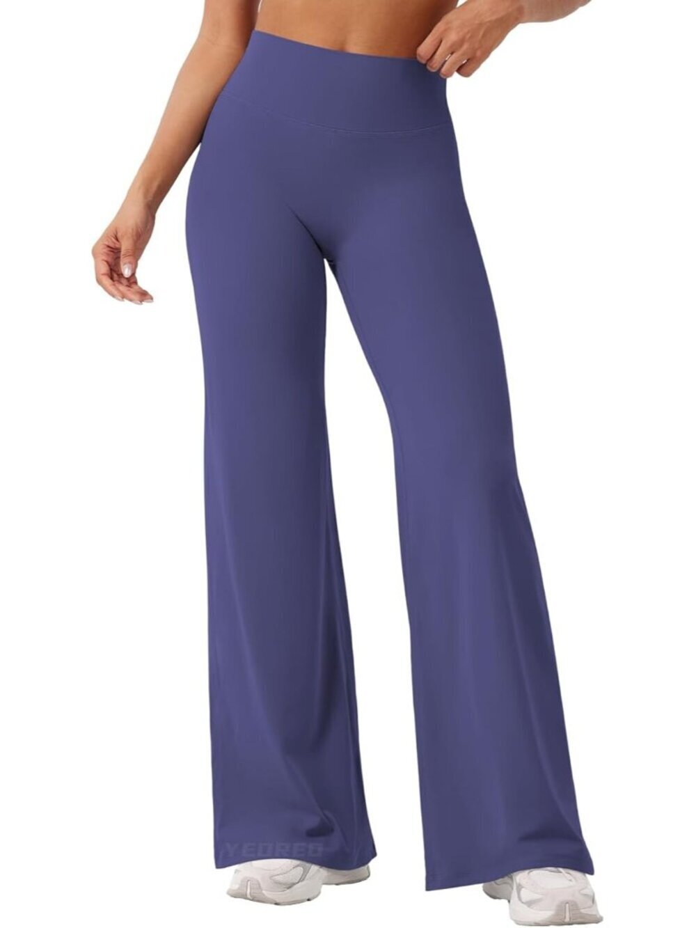 Women's Deep Cobalt No Front Seam Straight High Waist Imported Yoga Leggings